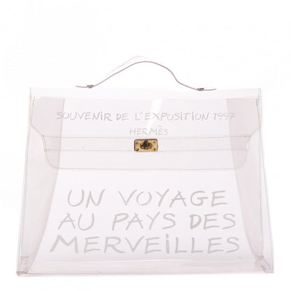 Hermes Vinyl Souvenir De L'Exposition Kelly Transparent 1 of 9