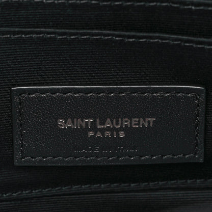 Saint Laurent Grained Lambskin Quilted Mini Becky Double Zip Bag Black 8 of 11