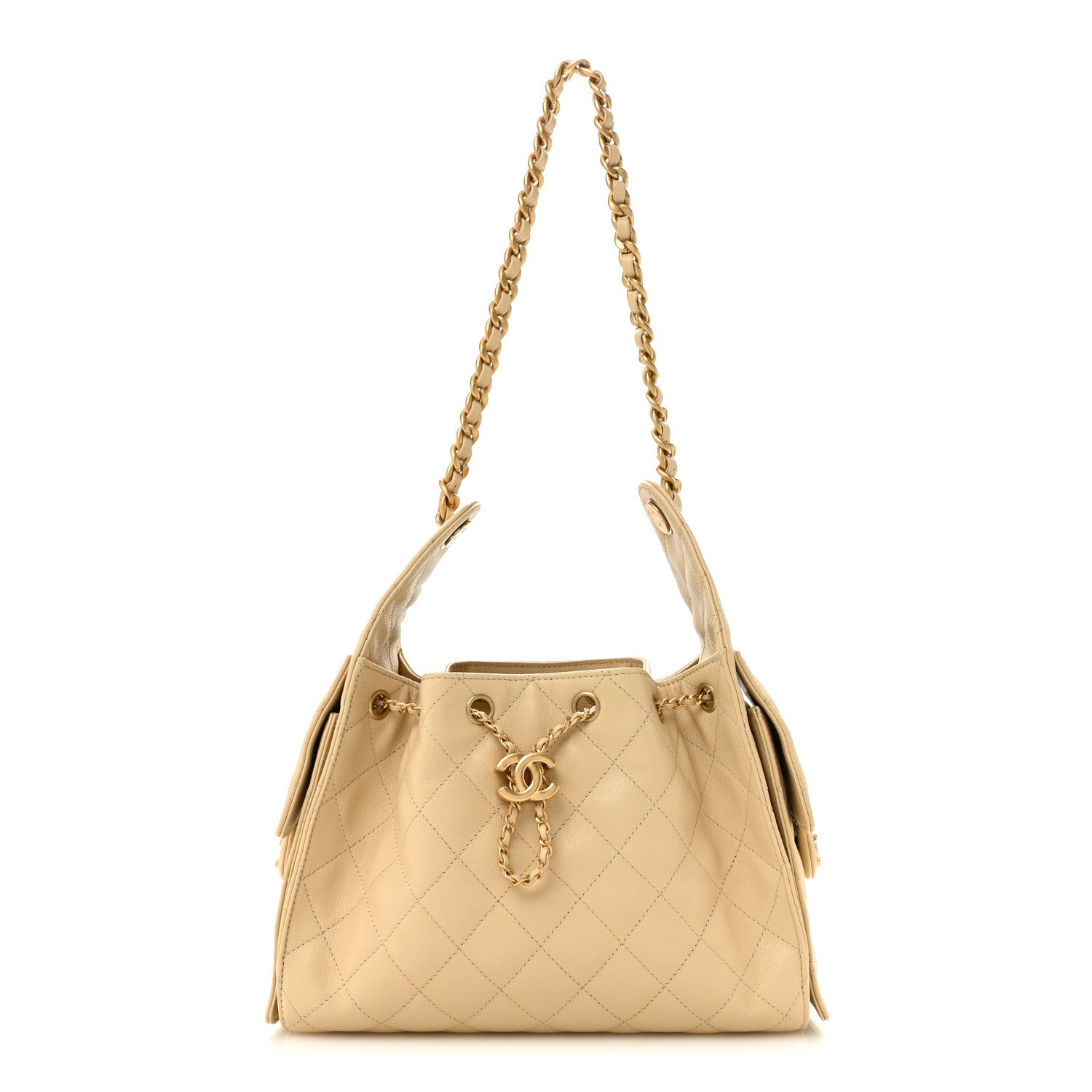 Chanel Caviar Quilted Small Chanel 25 Handbag Beige 1 of 10