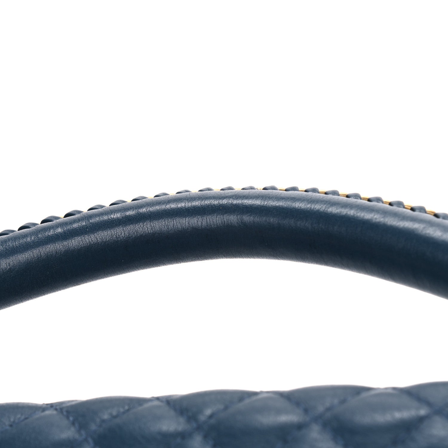 Chanel Calfskin Quilted Medium Top Handle Boy Flap Blue 12 of 13