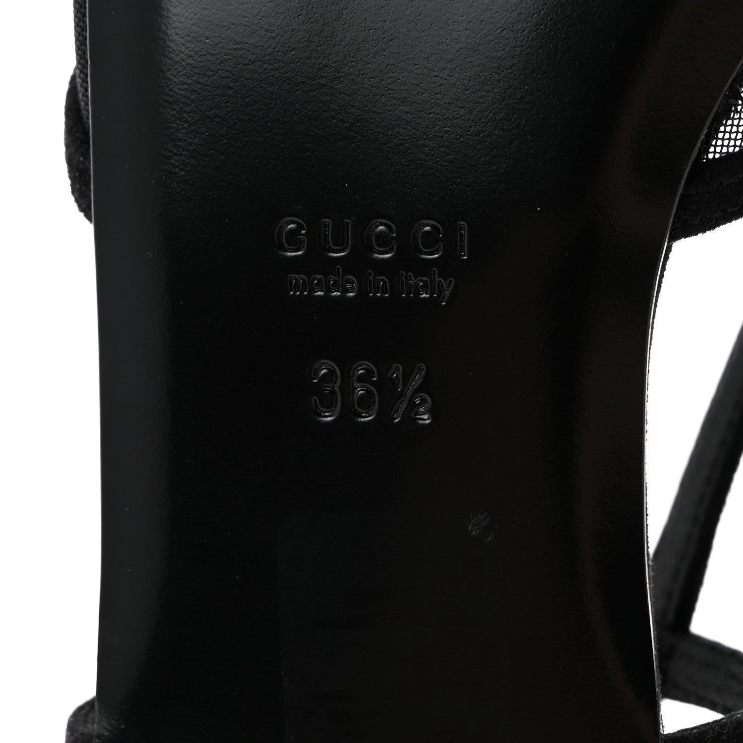 Gucci Tela Retino Kid Scamosciato Crystal GG Monogram Square Demi Ballet Flats 36.5 Black 7 of 9