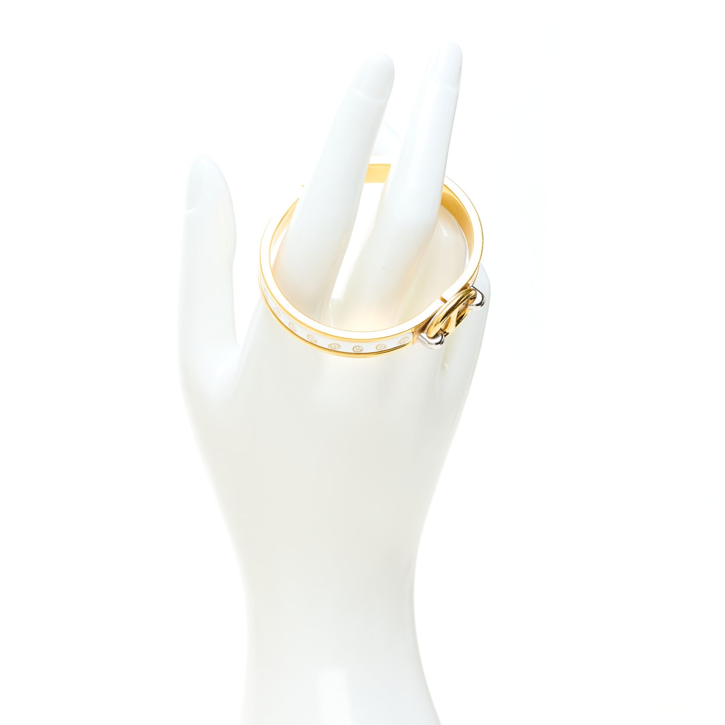 Enamel Mini Farandole Clic Chaine D'Ancre Bracelet Or White