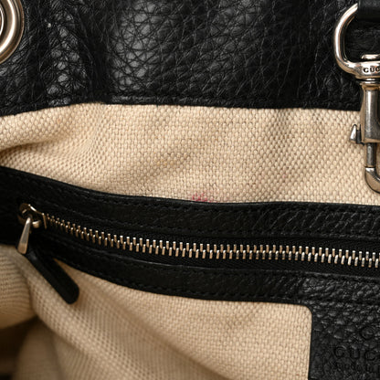 Gucci Pebbled Calfskin Studded Medium Soho Chain Shoulder Bag Black 11 of 12