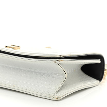Christian Dior Patent Micro-Cannage Medium Diorama Flap Bag White 9 of 14