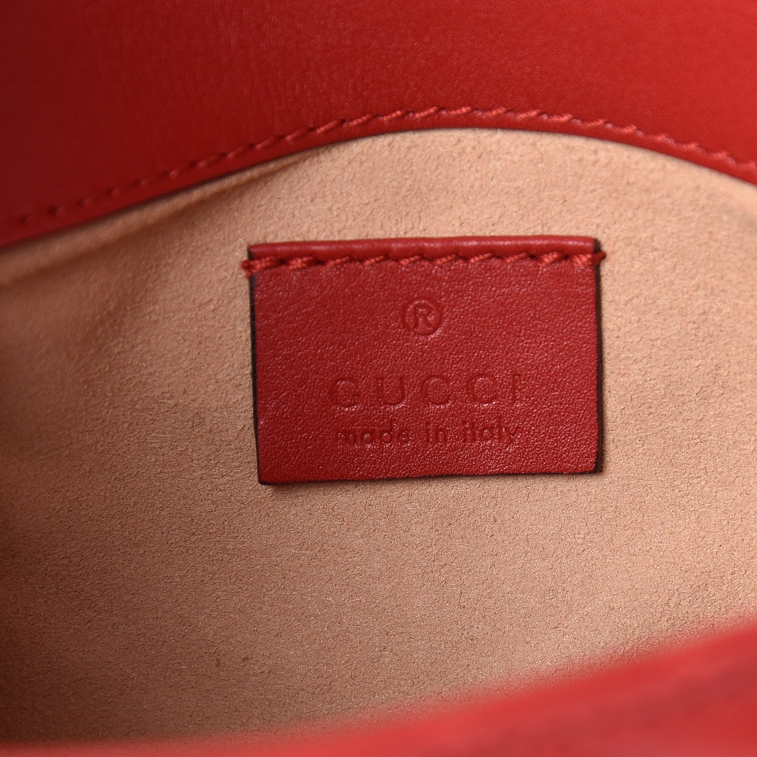 Gucci Calfskin Matelasse Super Mini GG Marmont Shoulder Bag Hibiscus Red 6 of 12