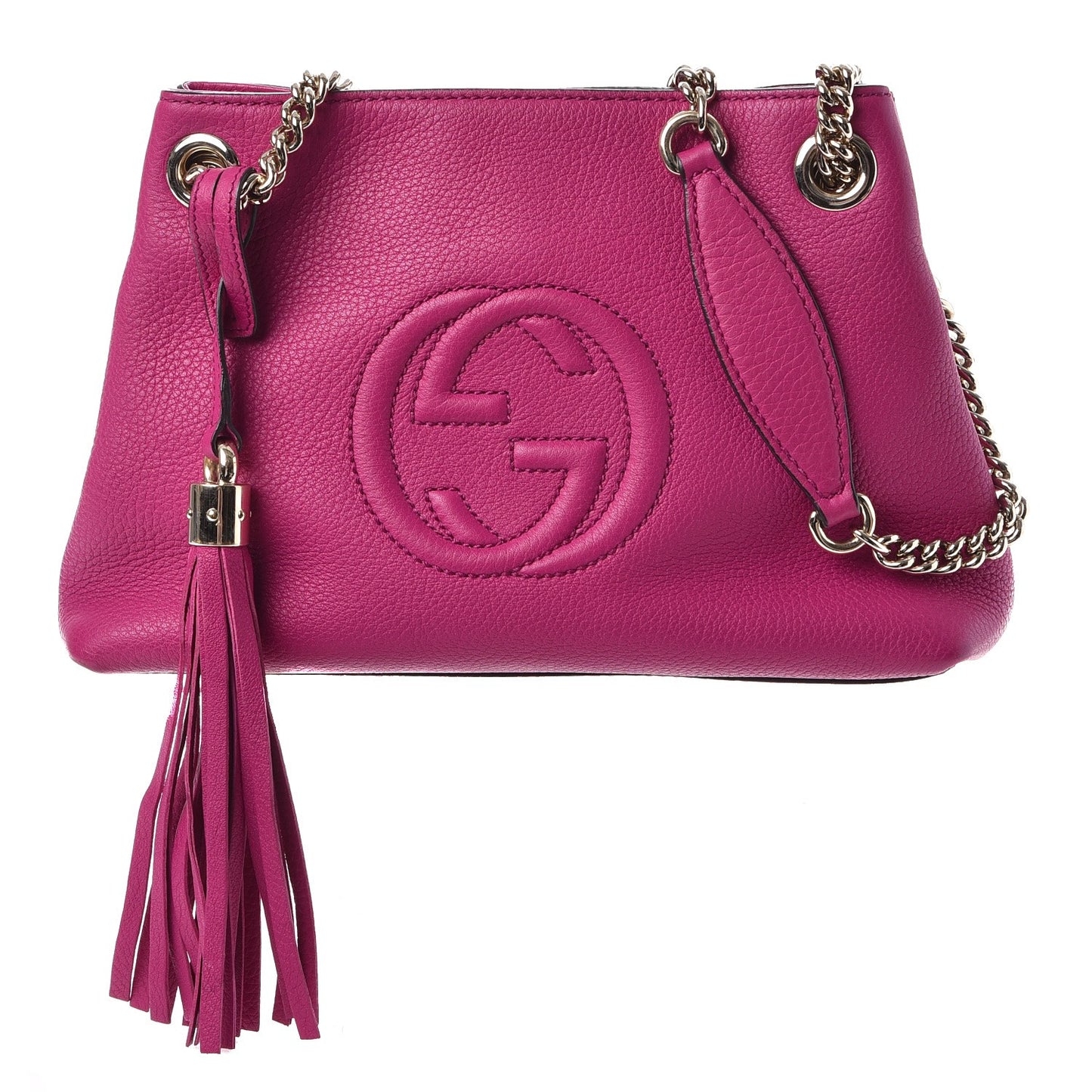 Cellarius Calfskin Small Soho Chain Shoulder Bag Bright Bouganville