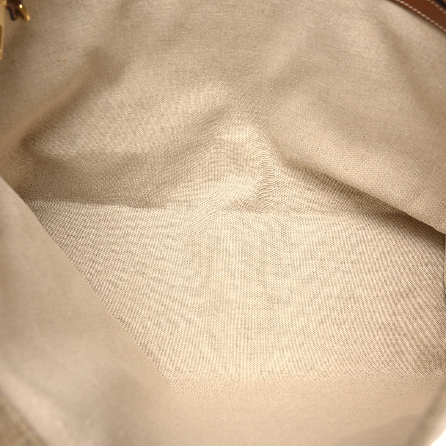 Celine Canvas Calfskin Paris Horizontal Cabas Tan 5 of 10