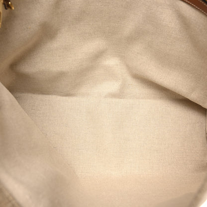 Celine Canvas Calfskin Paris Horizontal Cabas Tan 5 of 10