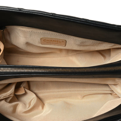 Chanel Calfskin Quilted Small CC Crown Tote Black 5 of 13