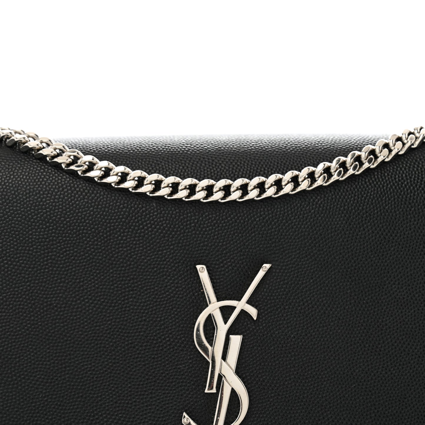 Grain De Poudre Medium Classic Monogram Kate Satchel Black