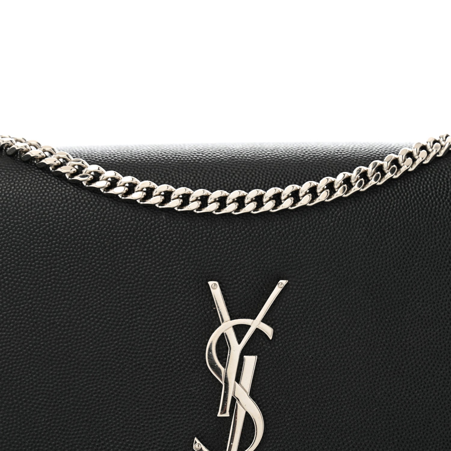Saint Laurent Grain De Poudre Medium Classic Monogram Kate Satchel Black 8 of 12
