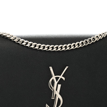 Saint Laurent Grain De Poudre Medium Classic Monogram Kate Satchel Black 8 of 12
