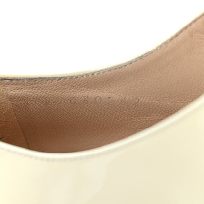 Chanel Patent Calfskin CC Bow Lace Up Oxford Pumps 37.5 Beige Black 8 of 8