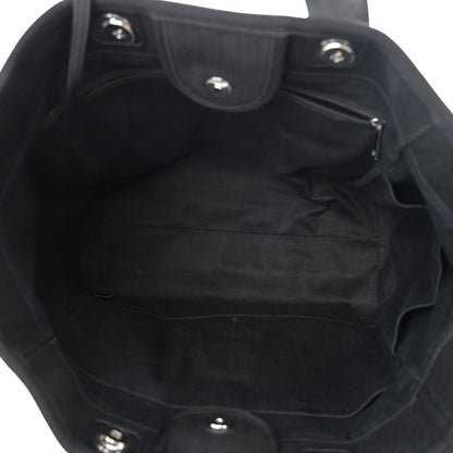 Chanel Canvas Pearl Medium Deauville Tote Black 5 of 11