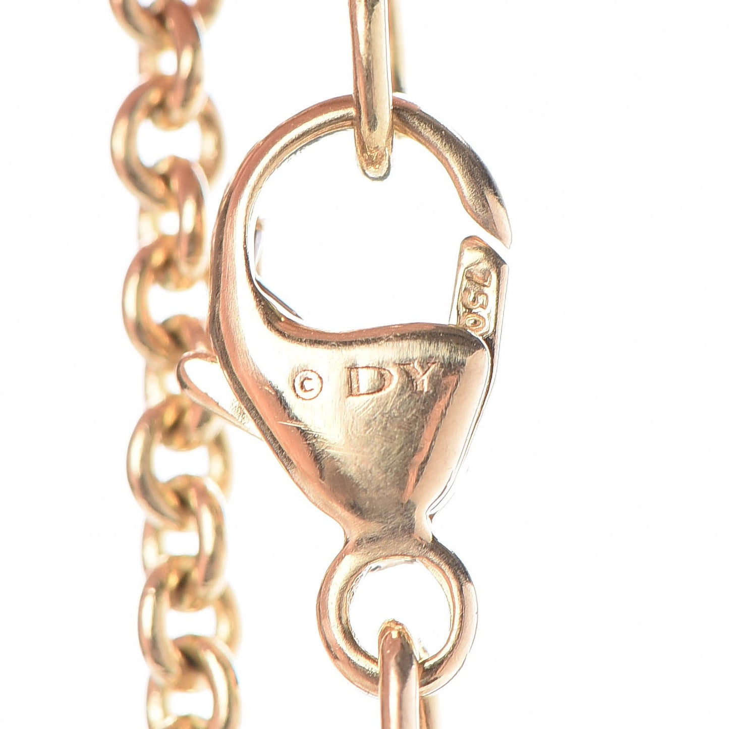 18K Yellow Gold Diamond Garnet Chatelaine Bracelet