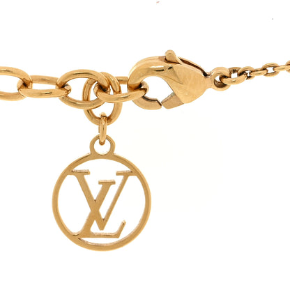 Louis Vuitton Metal Louisette Necklace Gold 5 of 7