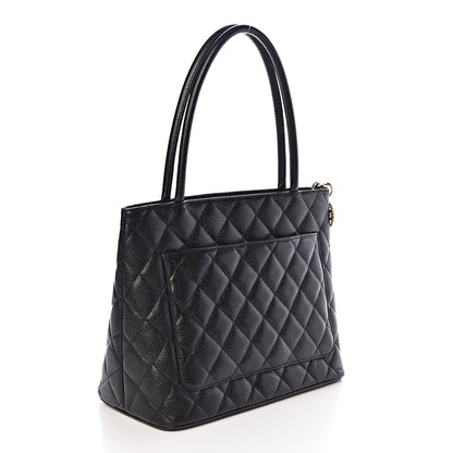 Chanel Caviar Quilted Medallion Tote Black 3 of 12