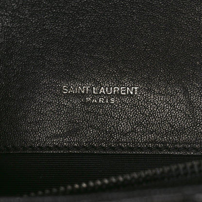 Saint Laurent Sheepskin Matelasse Chevron Monogram Monochrome Large College Satchel Black 6 of 12