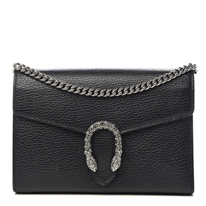 Gucci Calfskin Mini Dionysus Chain Wallet Black 1 of 11