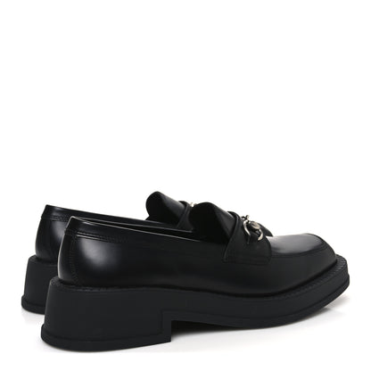 Gucci Calfskin Horsebit Mens Chunky Loafers 10.5 Black 5 of 10