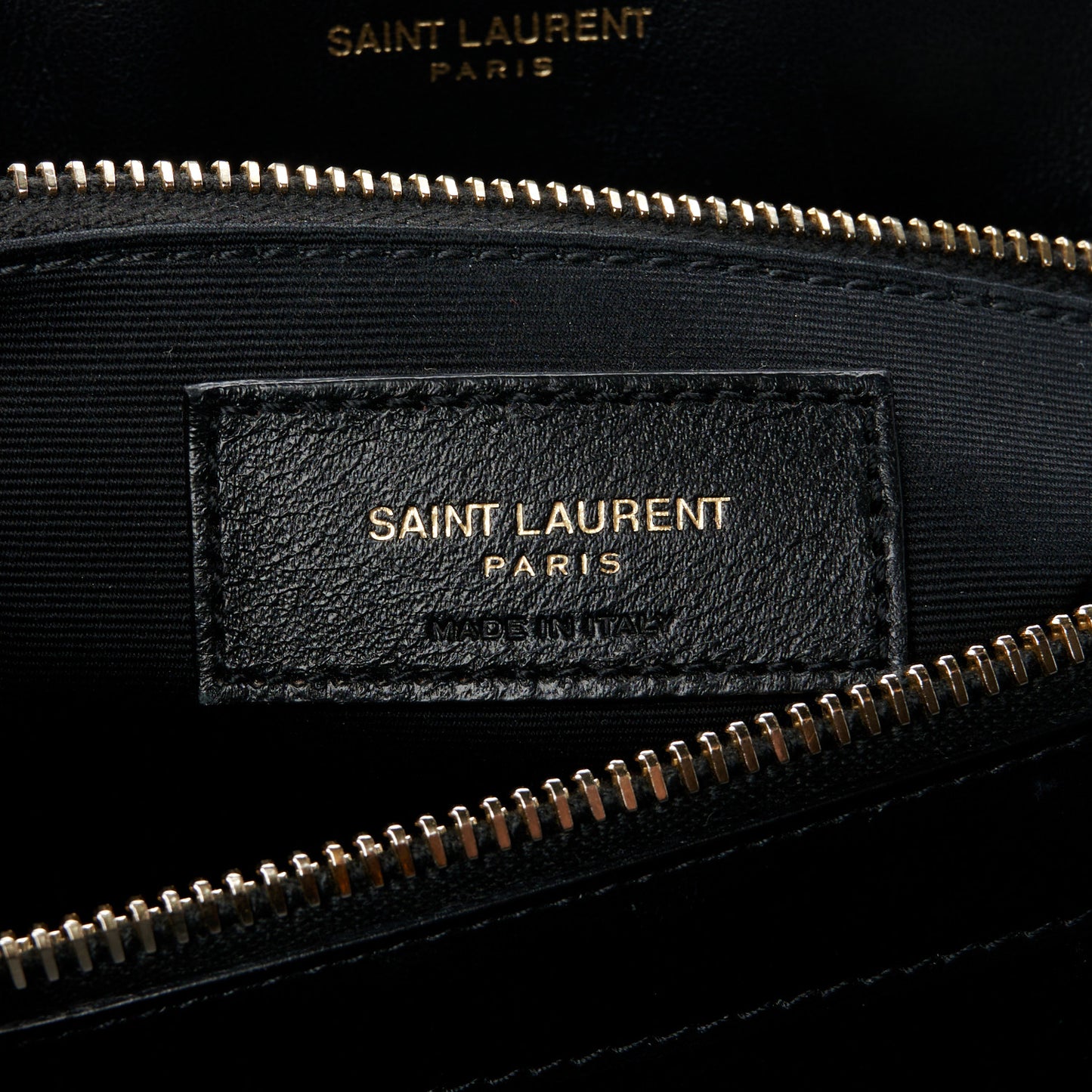 Calfskin Y Quilted Monogram Large Loulou Chain Satchel Black