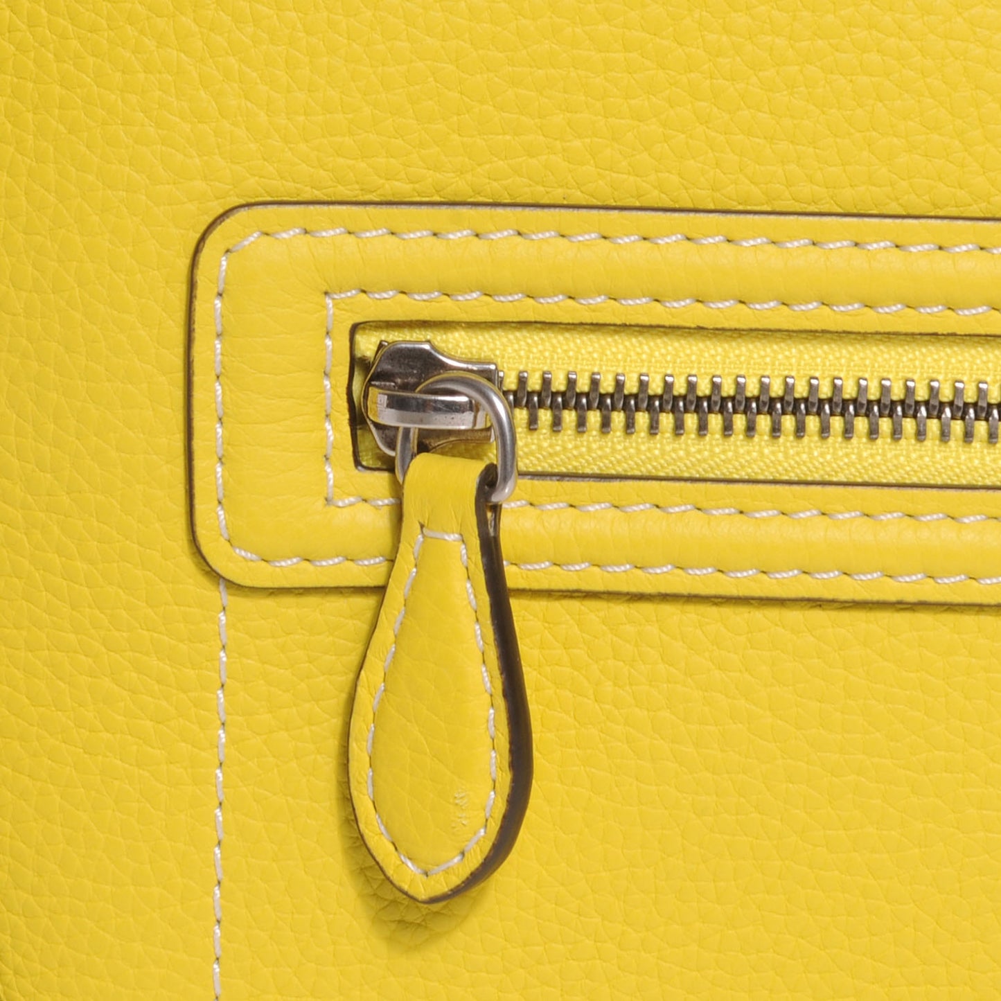Drummed Calfskin Mini Luggage Citron