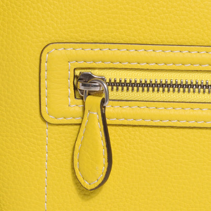 Celine Drummed Calfskin Mini Luggage Citron 6 of 10