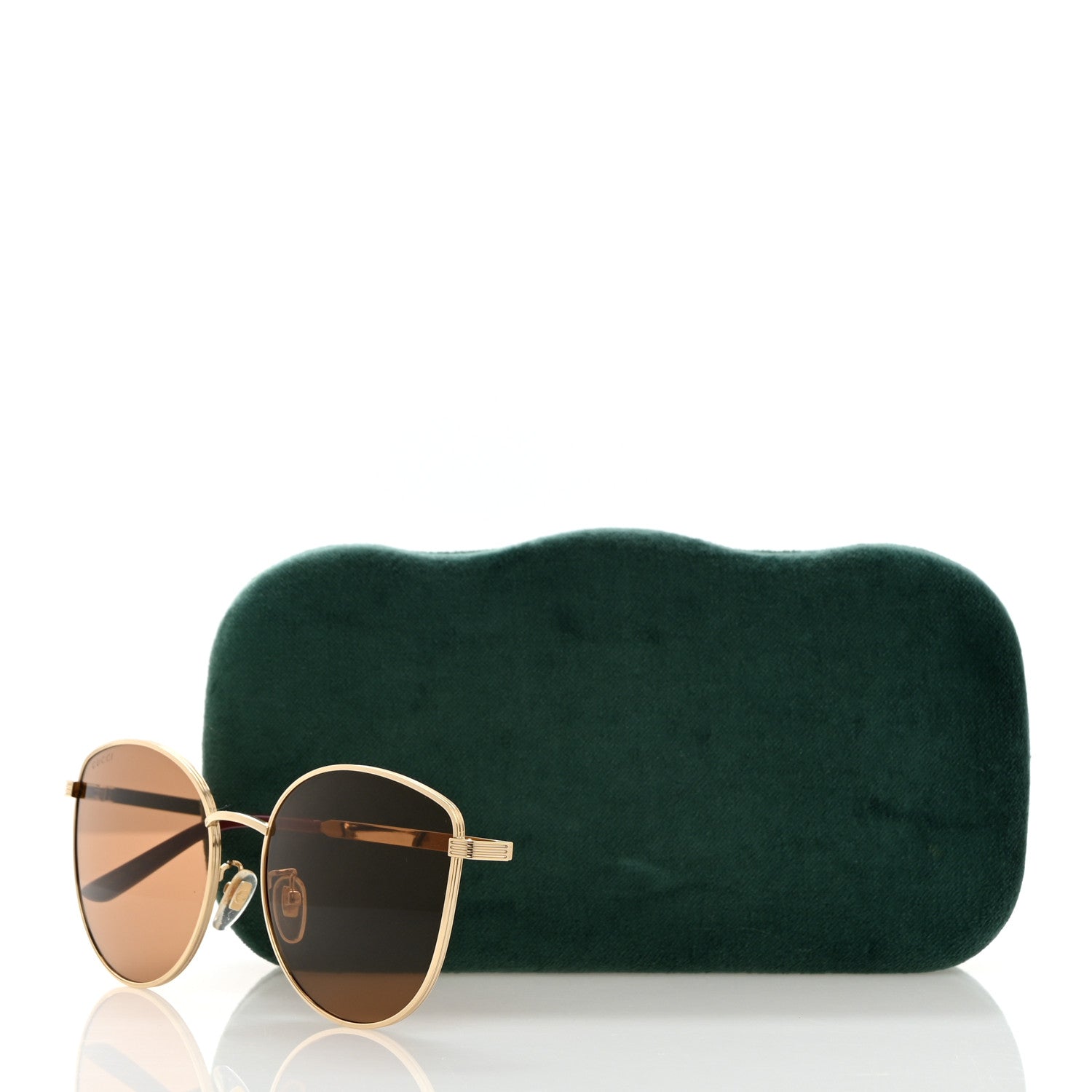 Gucci Metal Cat Eye GG0807SA Sunglasses Brown 8 of 8