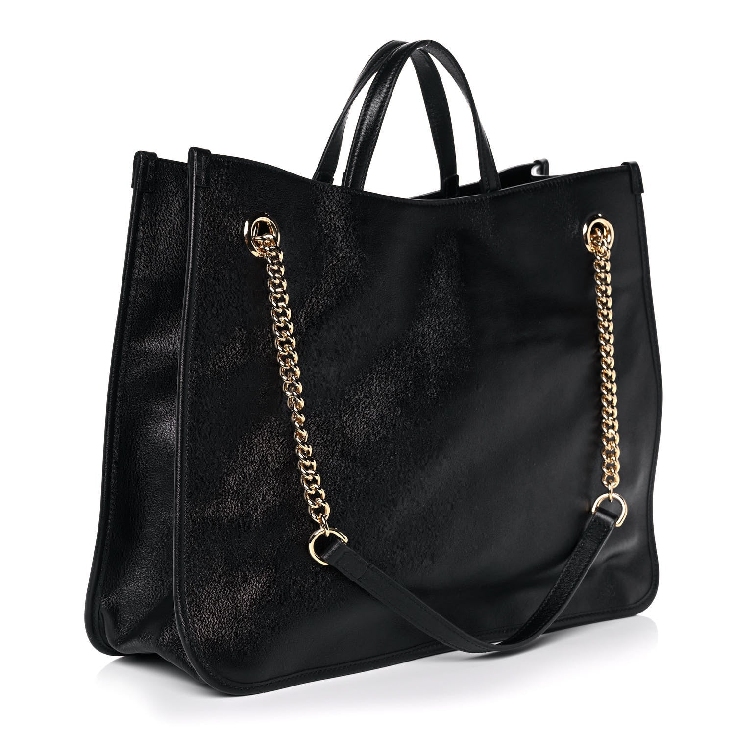 Gucci Calfskin Large Horsebit 1955 Tote Bag Black 2 of 10
