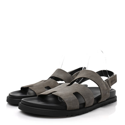 Hermes Suede Goatskin Mens Genius Sandals 43 Vert Toundra 3 of 8