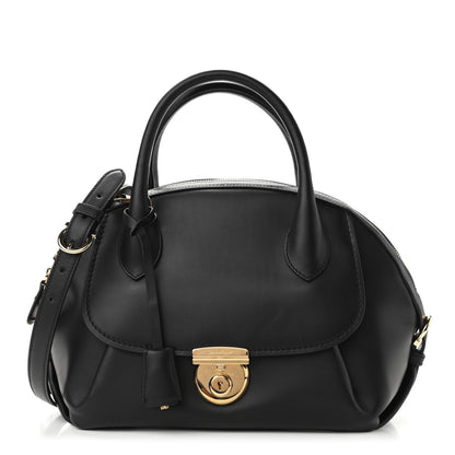 Salvatore Ferragamo Calfskin Fiamma Bag Black 1 of 10