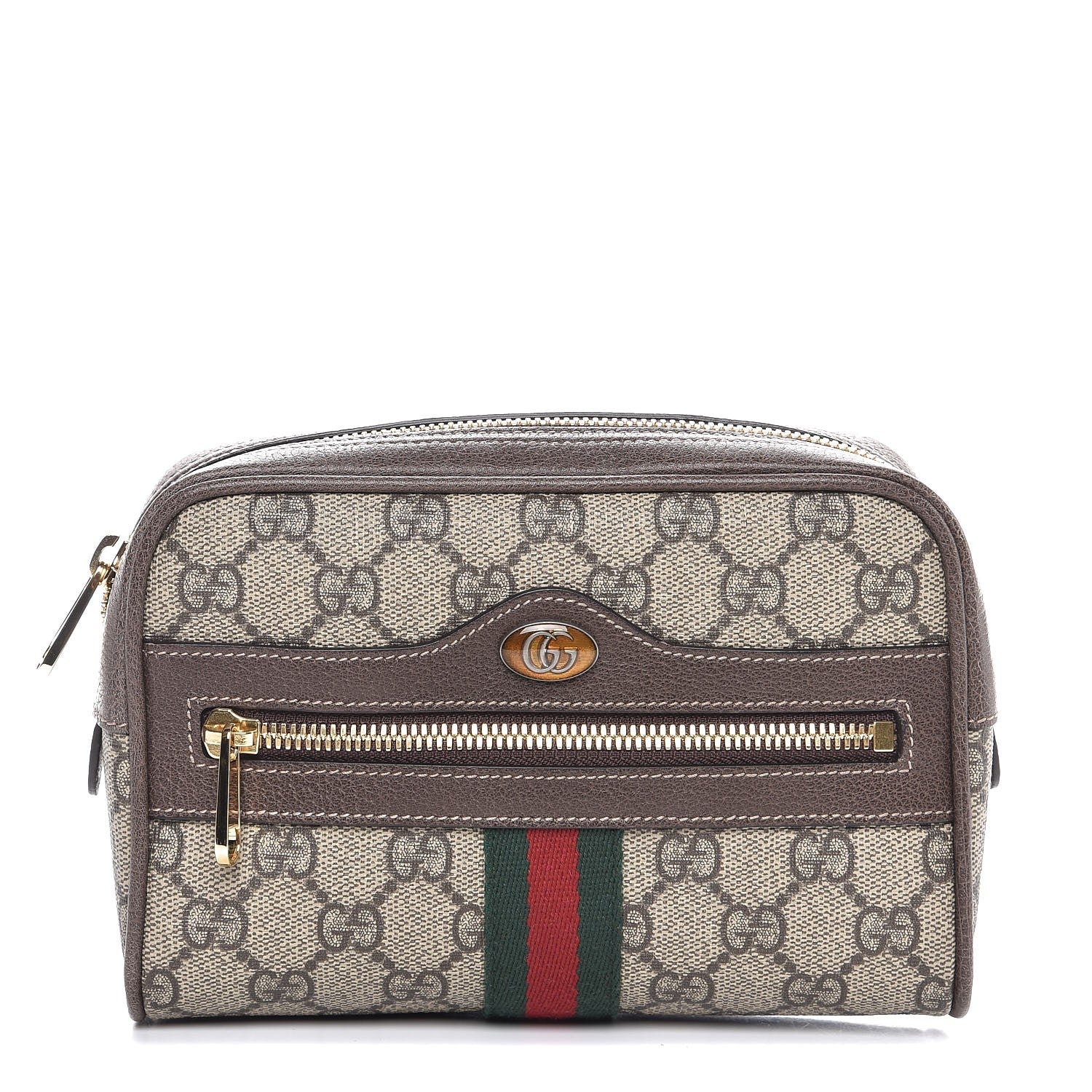 Gucci GG Supreme Monogram Web Small Ophidia Belt Bag 85 34 Dark Brown 1 of 7
