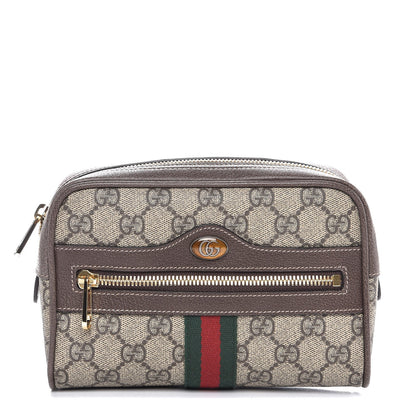 Gucci GG Supreme Monogram Web Small Ophidia Belt Bag 85 34 Dark Brown 1 of 7