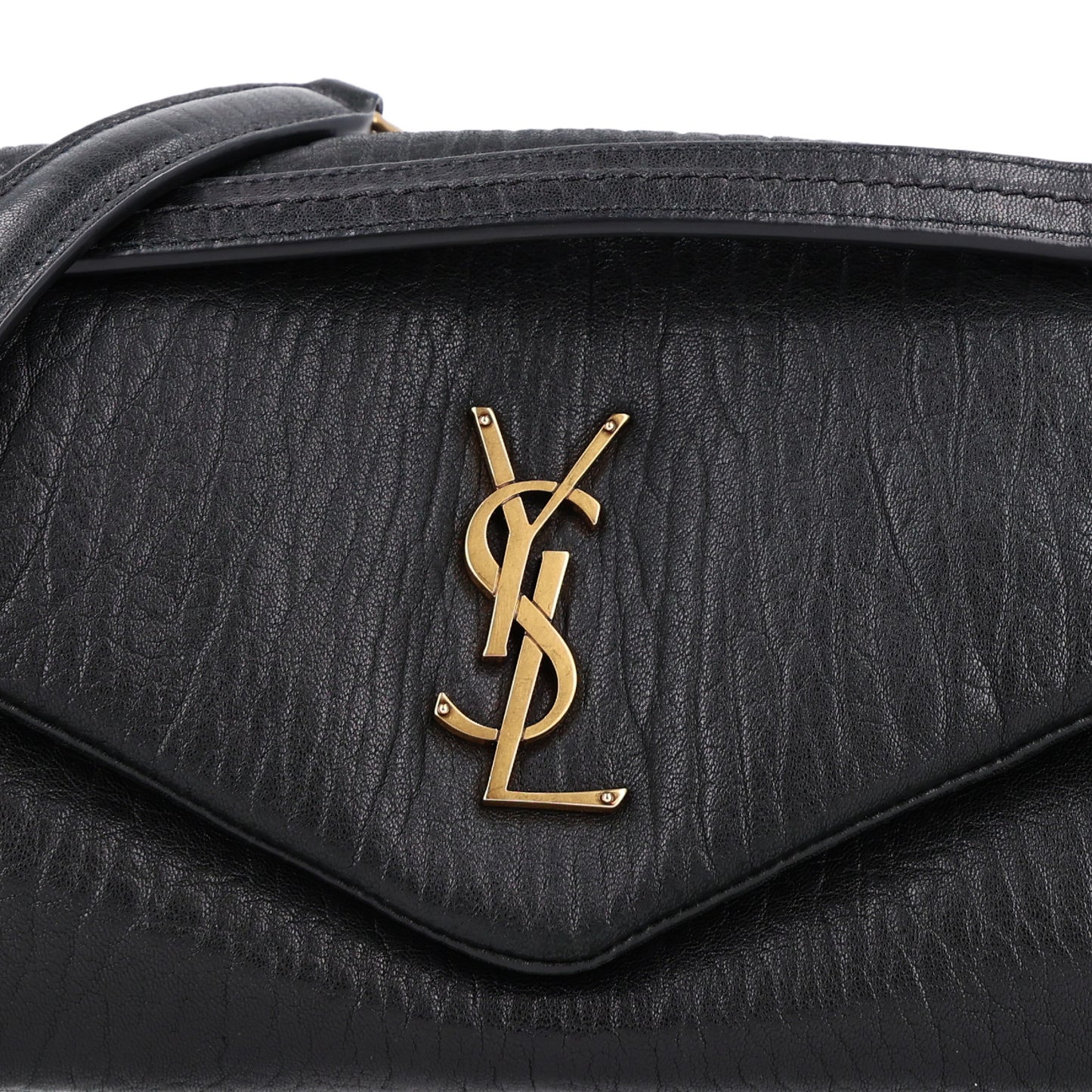 Plunged Lambskin Calypso Black