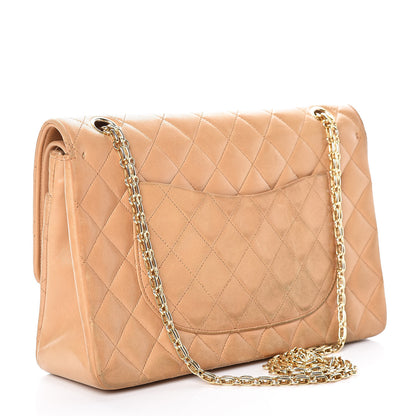 Chanel Lambskin Quilted Medium Bijoux Chain Double Flap Beige 3 of 28