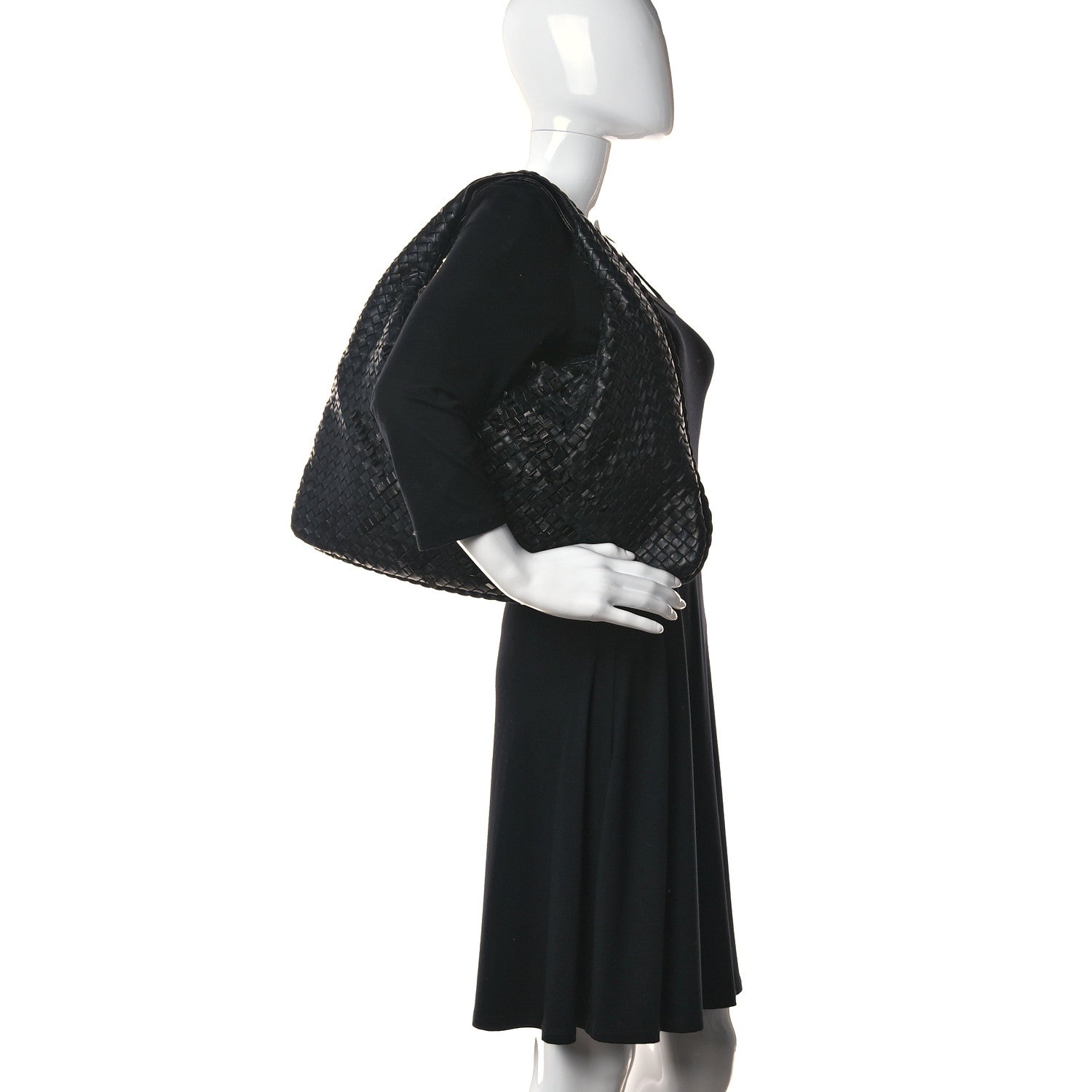 Bottega Veneta Nappa Intrecciato Large Veneta Plisse Hobo Ink 2 of 11
