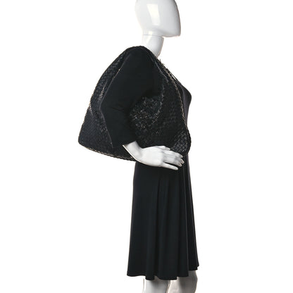Bottega Veneta Nappa Intrecciato Large Veneta Plisse Hobo Ink 2 of 11