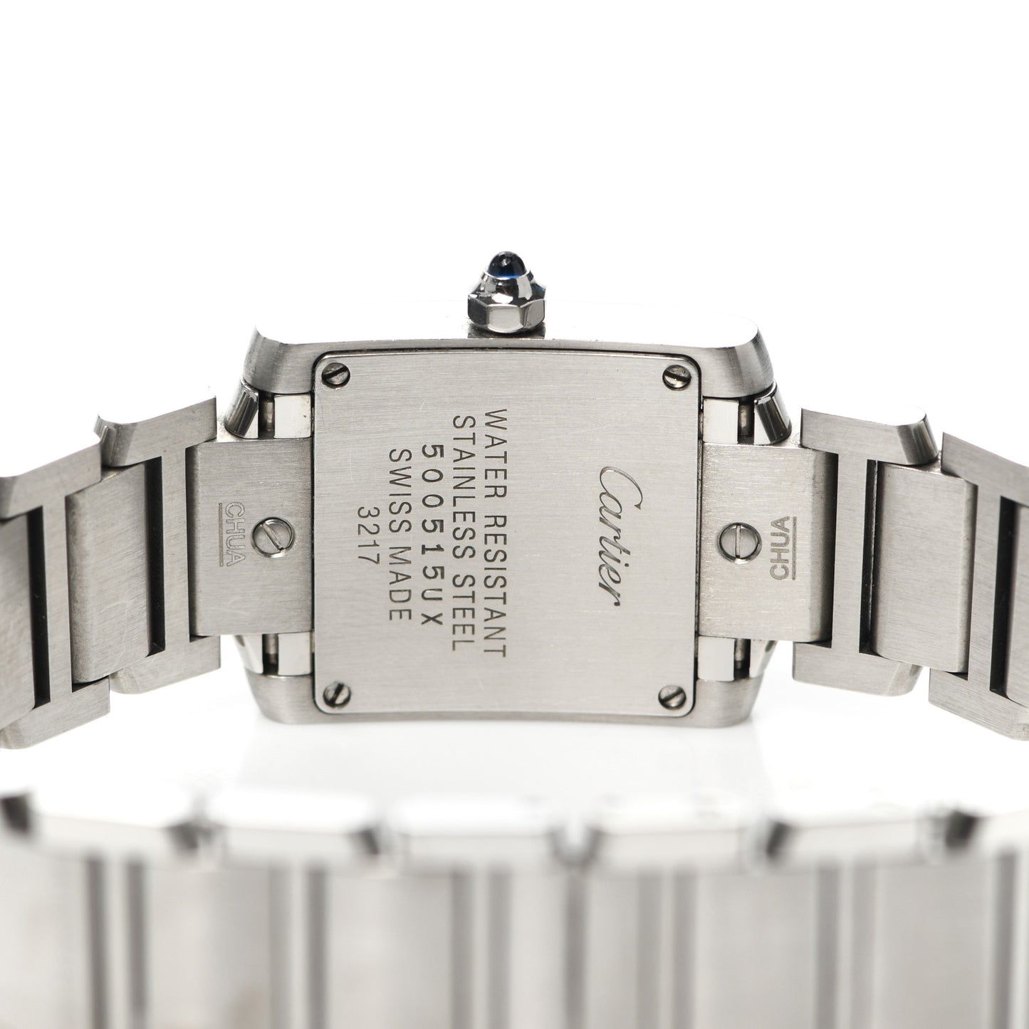 Stainless Steel Diamond 20mm Tank Francaise Quartz Watch