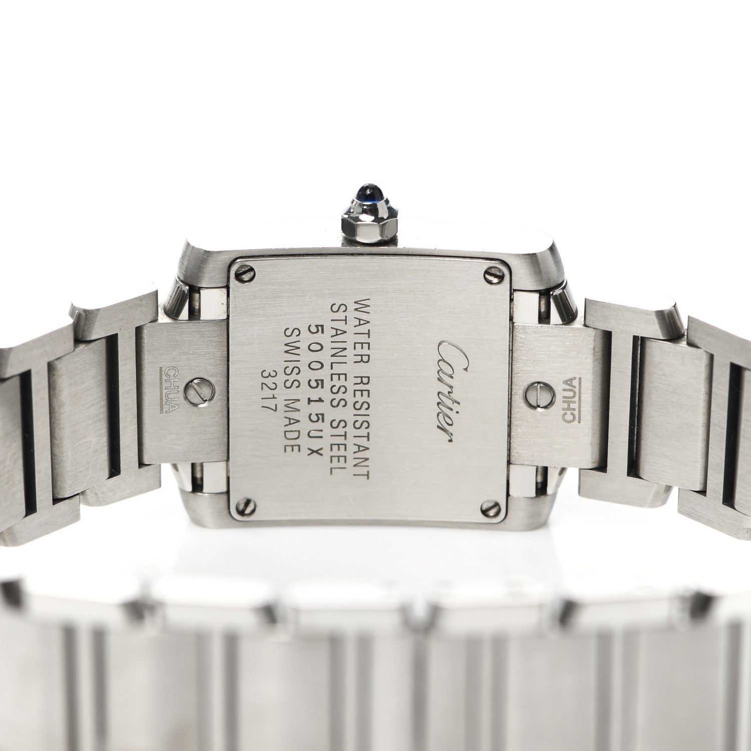 Cartier Stainless Steel Diamond 20mm Tank Francaise Quartz Watch 3 of 6