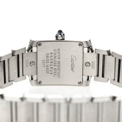 Cartier Stainless Steel Diamond 20mm Tank Francaise Quartz Watch 3 of 6