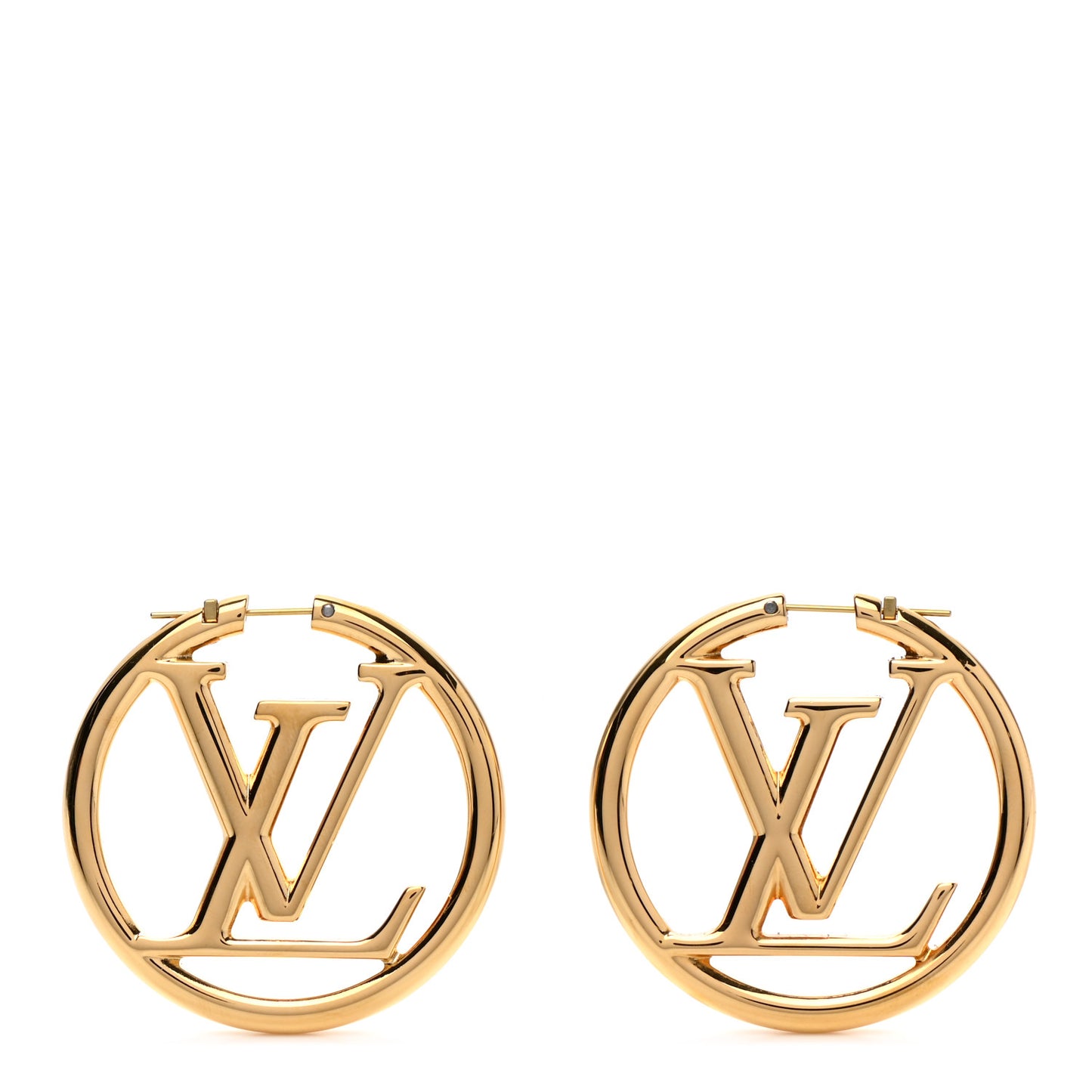 Metal Louise Hoop Earrings Gold
