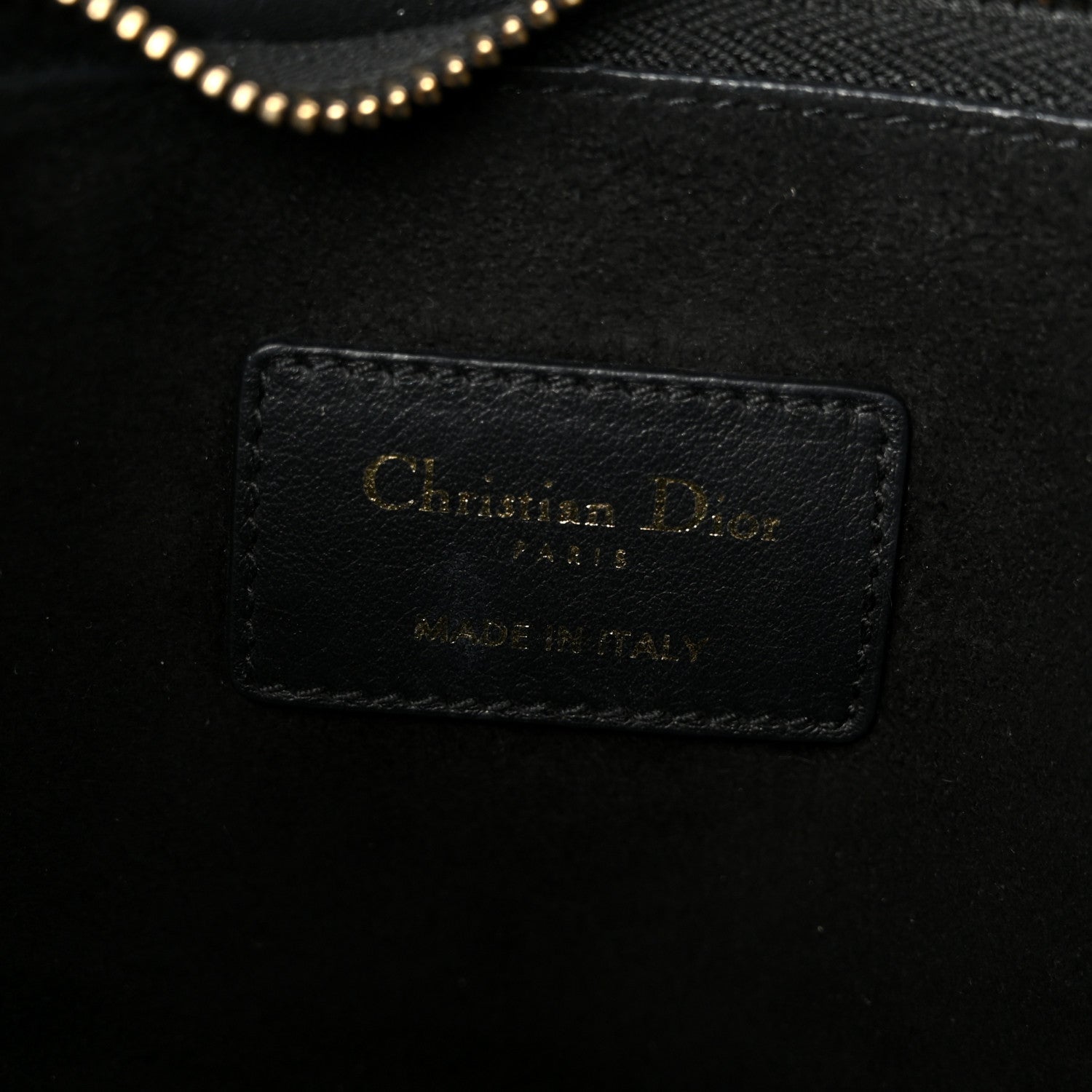Christian Dior Calfskin Medium Diordouble Zip Pouch Black 6 of 9