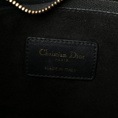 Christian Dior Calfskin Medium Diordouble Zip Pouch Black 6 of 9
