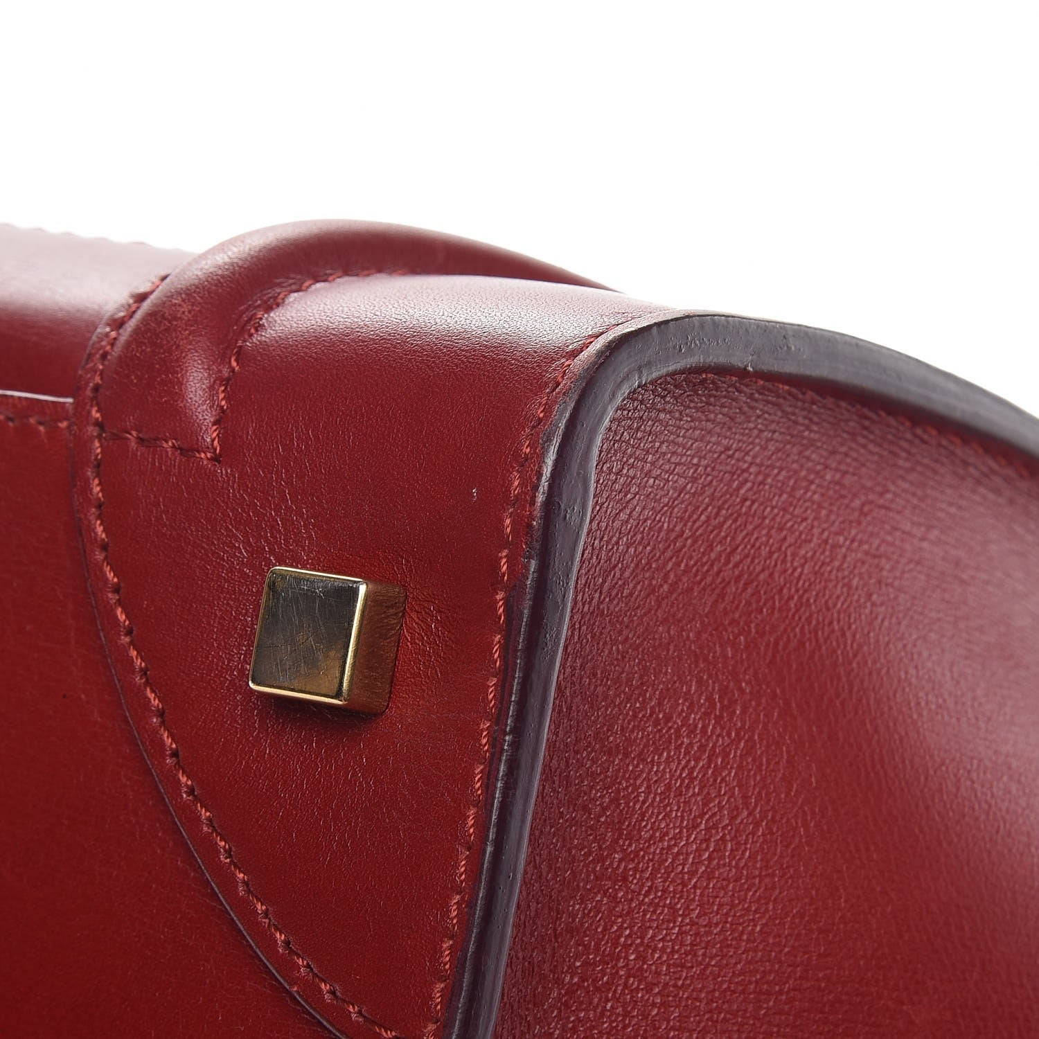 Celine Smooth Calfskin Mini Luggage Red 12 of 15