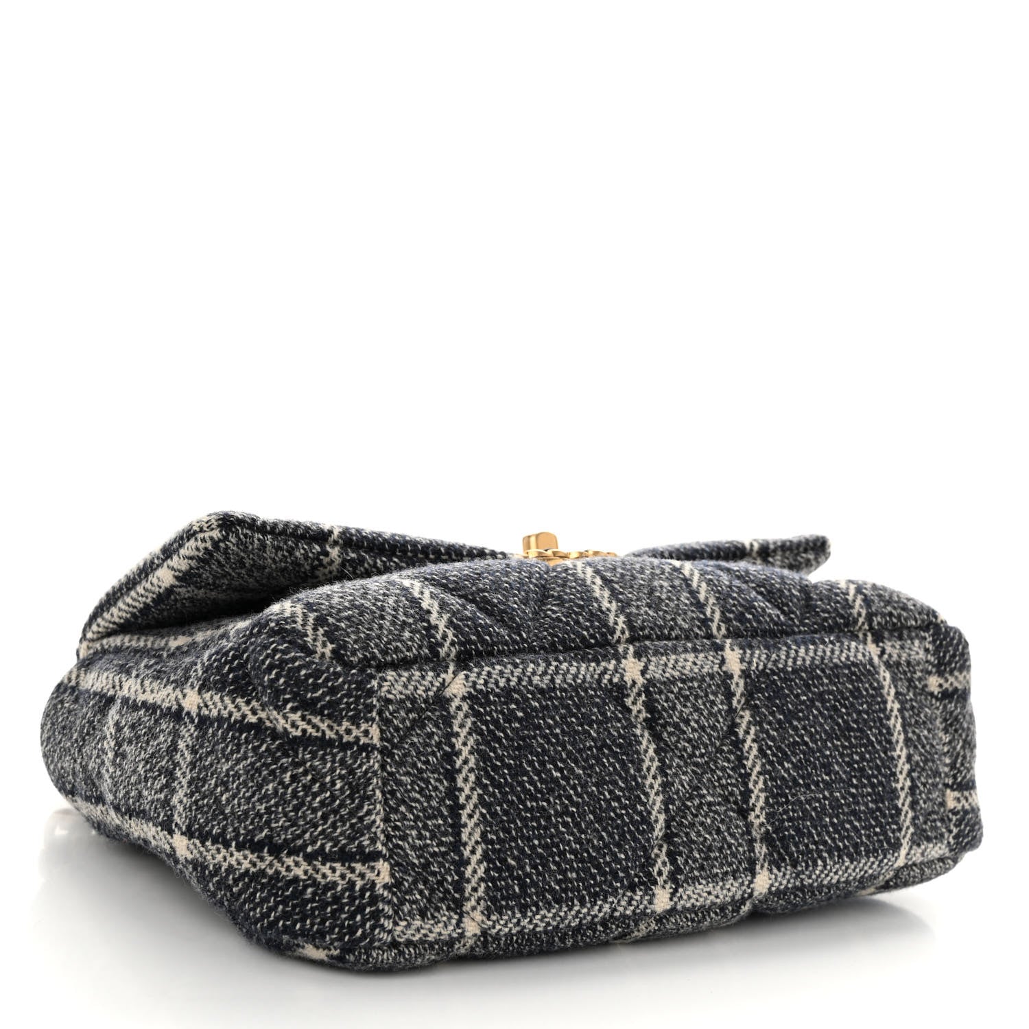 Chanel Tweed Quilted Medium Chanel 19 Flap Grey Navy 4 of 10