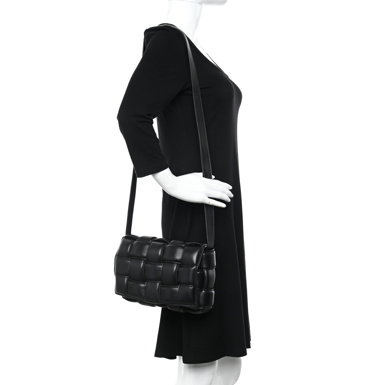 Bottega Veneta Nappa Maxi Intreccio Padded Cassette Crossbody Bag Black 2 of 10
