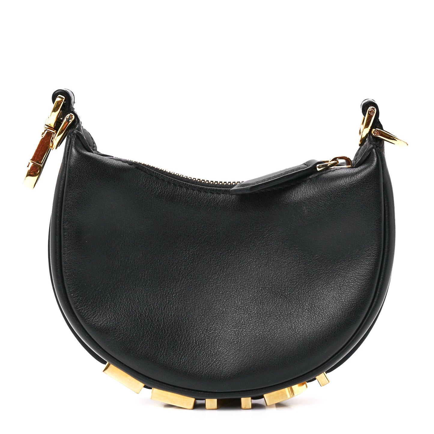 Vitello Grace Matte Nano Fendigraphy Hobo Charm Black