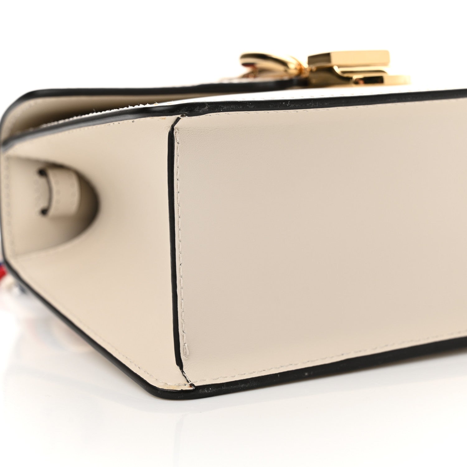 Gucci Calfskin Mini Sylvie Top Handle Bag White 9 of 12