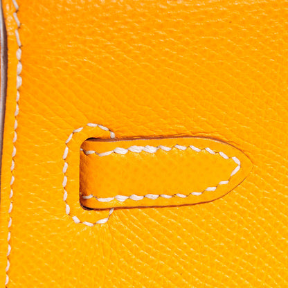 Hermes Epsom Candy Kelly Sellier 25 Jaune d'Or Feu 18 of 23