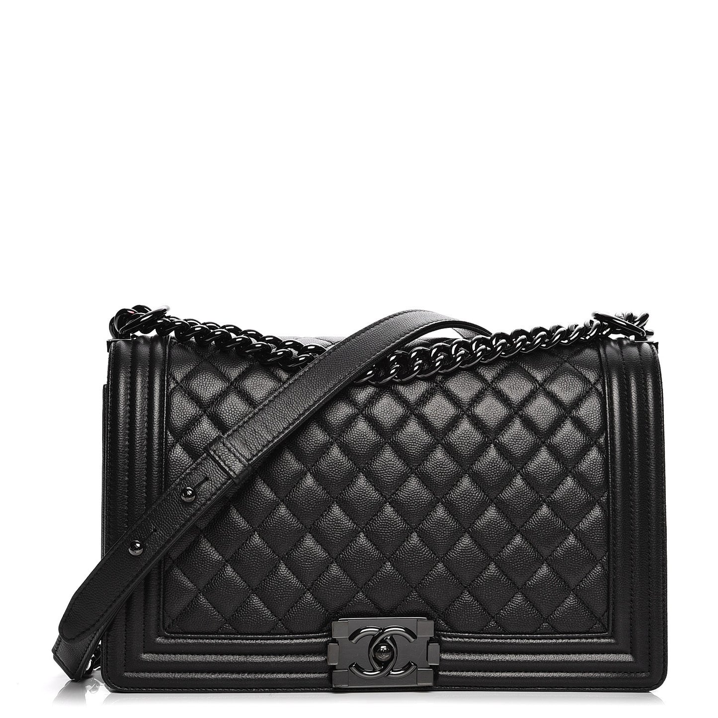 Caviar Quilted New Medium Boy Flap So Black